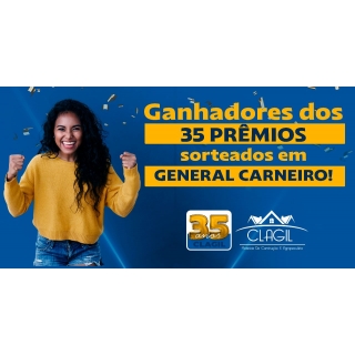 CONFIRA AQUI OS GANHADORES DE GENERAL CARNEIRO - CLAGIL 35 ANOS!