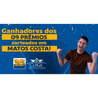 CONFIRA AQUI OS GANHADORES DE MATOS COSTA - CLAGIL 35 ANOS!