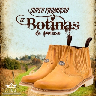  SUPER PROMOÇÃO DE BOTINAS DE PASSEIO 