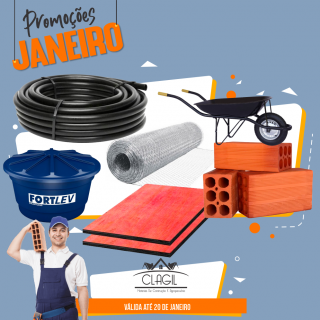 Promoções mês de Janeiro do setor Materiais de Construção