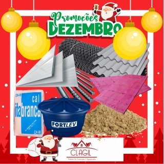 Promoções mês de Dezembro - Setor de Materiais de Construção!